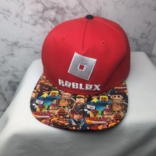 ROBLOX Video Game Cap Hat Red w/ Character Brim Snapback Youth OSFM