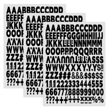 3Sheets 1inch Iron on Letters and Numbers for Clothing, Black 