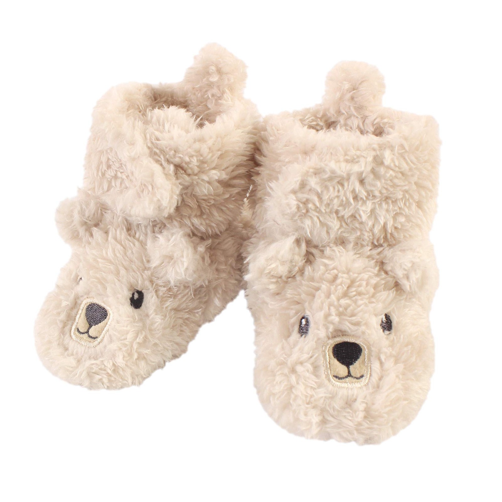 Hudson Baby unisex baby Cozy Fleece and Sherpa Booties Winter Accessory Set, Bea