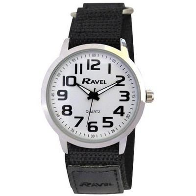 Uhr weiß 40 mm Sportarmband kräftiges arabisches Zifferblatt Leuchtzeiger Quarz leicht
