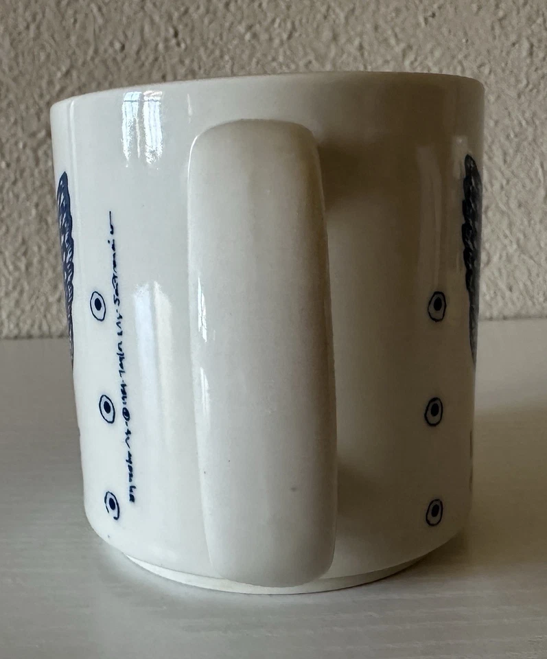 Vintage Blue & White Animal Mug Set – L’Agneau, Le Chat, Le Poulet – Lot of 3 - Image 4 of 4