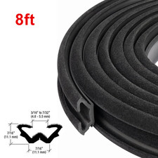 8ft Universal For Rv Car Truck Flexible Flocked Door Glass Windows Run Channel