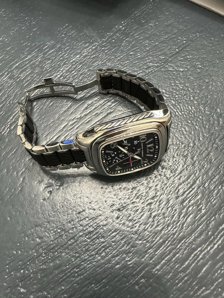 David Yurman 自动纯种不锈钢/橡胶手链计时码表 — 第 2/4 张图片