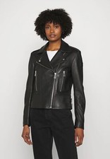 Belstaff Womens Leather Jacket Marvington Biker Uk4 - 6 It46 Rrp £850