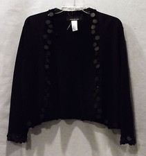 JONES NEW YORK COLLECTION LADIES KENYA BLACK KNIT SWEATER SIZE XL NEW WITH TAG