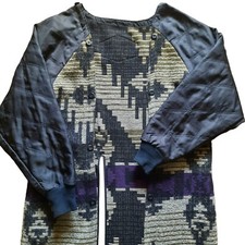 Vintage WOOLRICH Wool Blend Aztec Blanket Coat Liner SZ M Multicolor