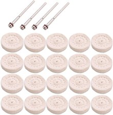 20 Dremel Tool Medium Mini Buffing Jewelry Polishing Wheel Muslin Buffs Mandrel
