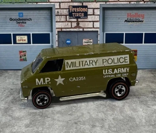 Vintage 1974 Hot Wheels Redline U.S.Army Military Police Van " GREAT COLLECTIBLE