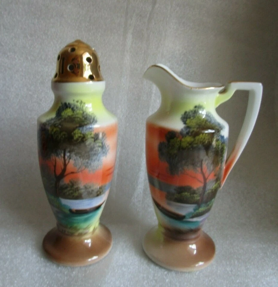 Antiguo 🛶 JUEGO DE BAYAS DE DESAYUNO NORITAKE MUFFINEER CREMA AZÚCAR COCTELERA HP ¡Canoa! Foto 2 de 4