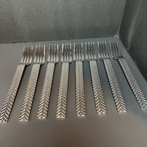 Joseph Abboud Signature Sisal 18/10 schweres Besteck 8 Tafelgabeln