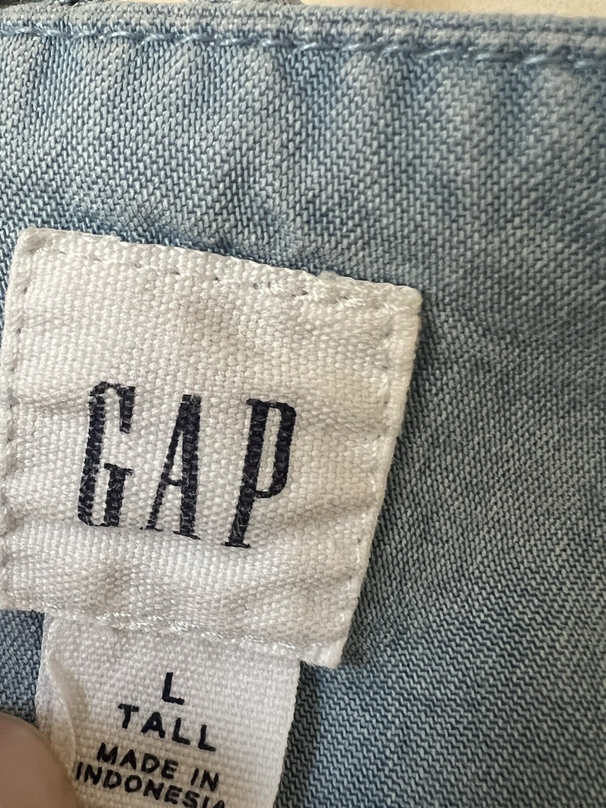 GAP ~ Chambray Lyocell  Adjustable Spaghetti Stra… - image 4