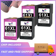  61XL 61 XL Black Color Ink Cartridge For HP ENVY 4500 4501 4502 4504 5530 Lot
