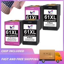 #61XL 61 XL Black Color Ink Cartridge For HP ENVY 4500 4501 4502 4504 5530 Lot