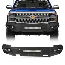Steel Front Bumper W 120w Led Light Bar Fit 2014-2015 Chevy Silverado 1500