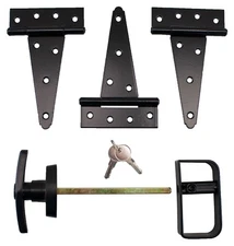 Shed Door Hardware Kit : 6" Hinges T Handle Gate Hardware Gate Hinges Playhouse 