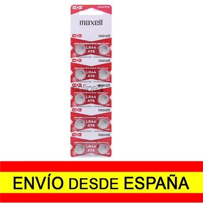 VINNIC Pila Boton Original MAXELL LR44 1,5V Alcalina Blister Nuevo a1096 nt