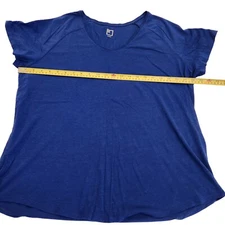 JCP Blue Womens V-Neck Short Sleeve T-Shirt