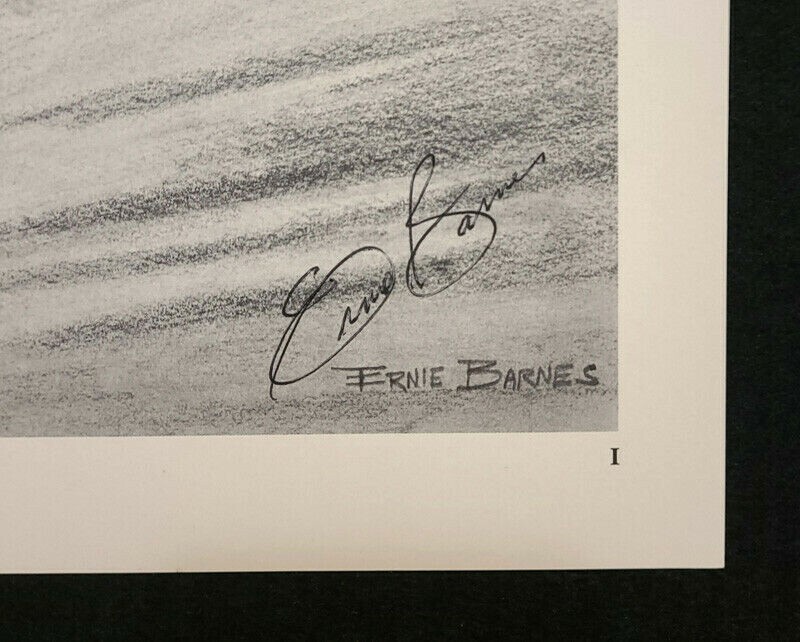 ERNIE BARNES COMPLETE AUTOGRAPHED SET 5 LITHOGRAPHS A PORTFOLIO OF ...