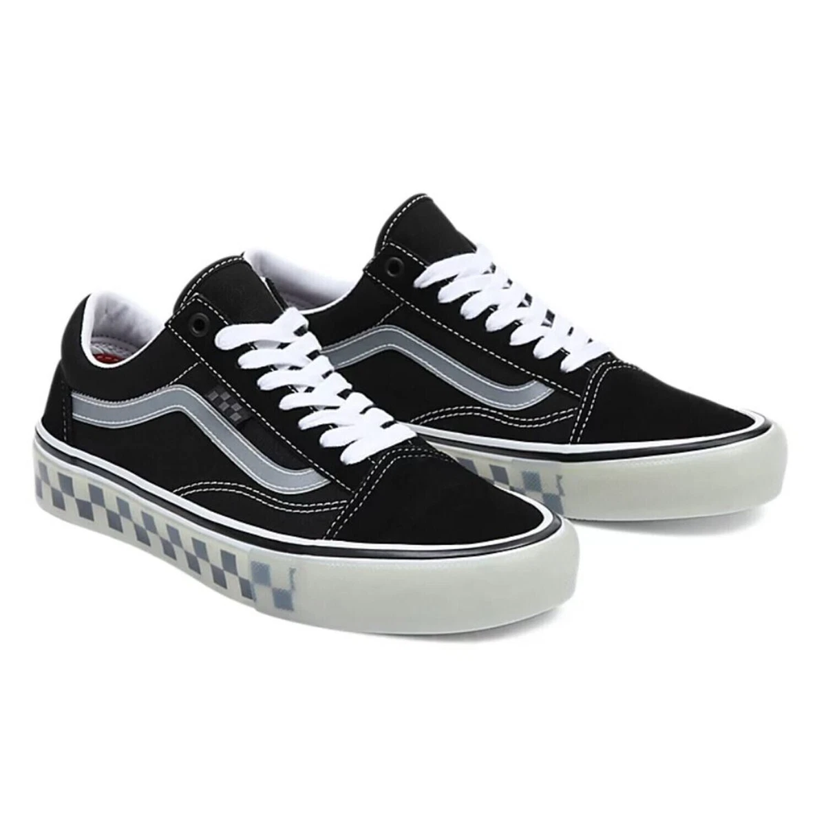 puente haz Inquieto Vans Skate Old Skool Translucent Rubber Black Clear Shoes New sk8 Bike 41 42  | eBay