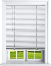 Cordless 1 Inch Window Blinds,  Cordless Blinds Light Filtering Mini Blinds 34 X