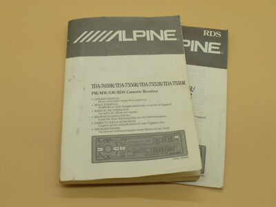 Original ALPINE TDA-7659R/TDA-7556R etc. Bedienungsanleitung Instruction Manual