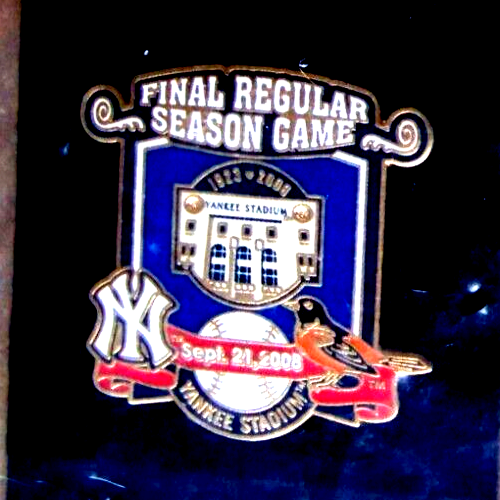 2008 Yankee Stadium Finale reguläre Saison Spiel New York Yankees Orioles Pin 44326 - Bild 1 von 6
