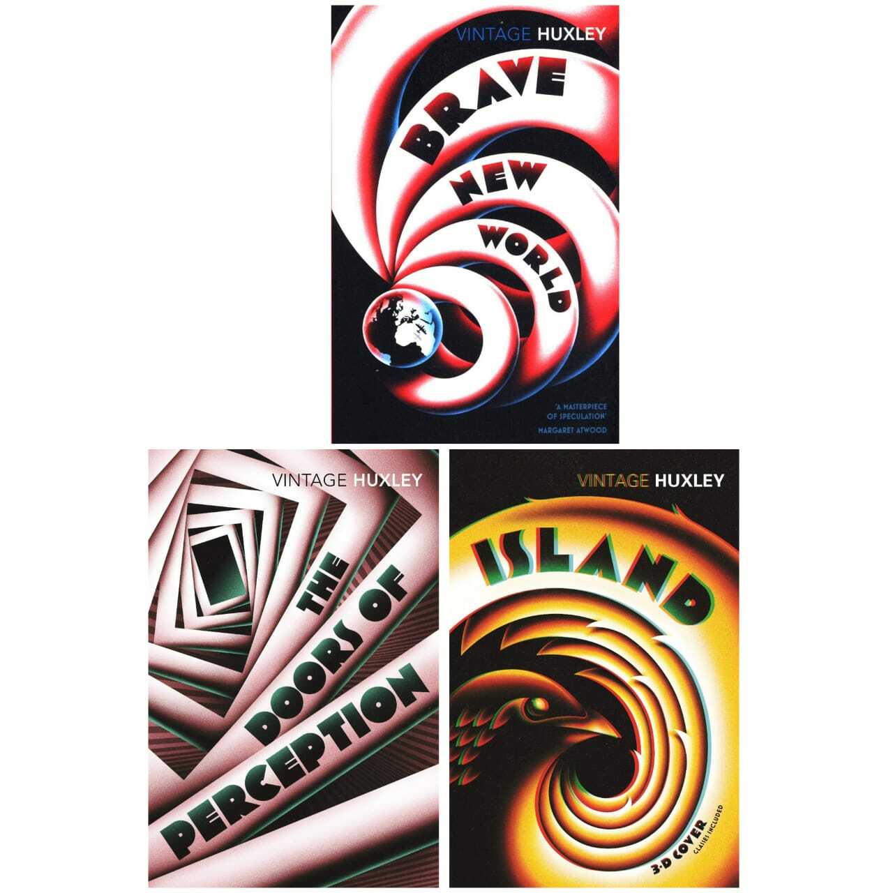 Aldous Huxley Unisex Brave New World, The Doors Of Perception & Island 3 Books Collection Set By - Fiction - Paperback - Image 2