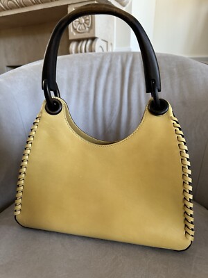 Yellow Vintage Gucci bag Gucci Vintage Yellow Patent Leather Tote | eBay main image 4