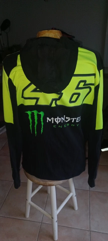 Veste Valentino ROSSI VR46 Monster Sweat-Shirt Officiel Homme Capuche Et Poches - Photo 3/4