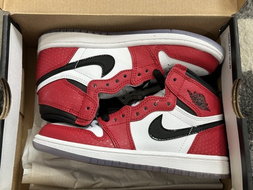 Nike Air Jordan 1 Retro High Spider-Man Origin Story Size 13C (PS) AQ2664 602 - Picture 8 of 10