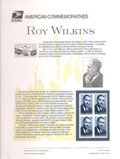#617 34c Roy Wilkins #3501 USPS Commemorative Stamp Panel