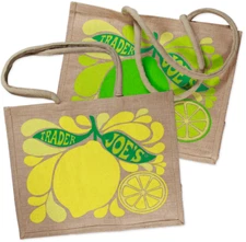 Citrus 🍋 Trader Joe's Jute Tote Bag 🍋 *New** Reusable