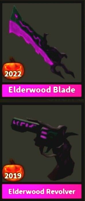 Mm2 Set Bundle 🌙 HALLOWEEN SET ELDERWOOD HALLOWSCYTHE BATWING ALL IN  PICTURE