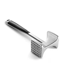 Dual-side Meat Mallet Tenderizer Hammer, Comfortable-Grip Handle for Kitchen