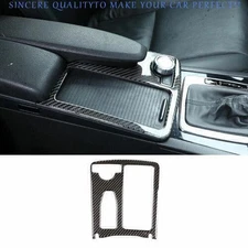 For Benz C-Class 2008-14 Real Carbon Fiber Center Console Water Cup Holder Panel