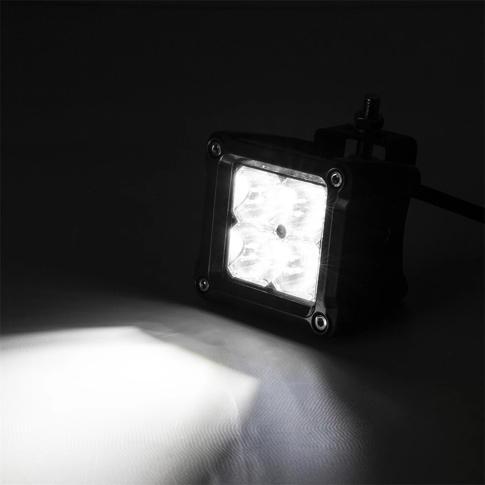 3'' 40W LED Light Pods +Hood Mount Brackets+ Wire For 99-22 Chevy Silverado 1500 - Image 2 of 4