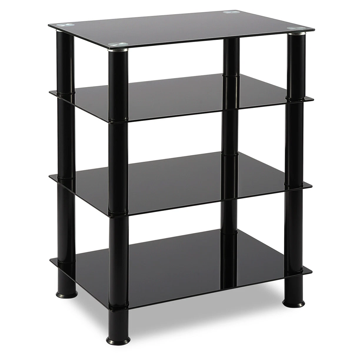 4 tier glass tv cheap stand