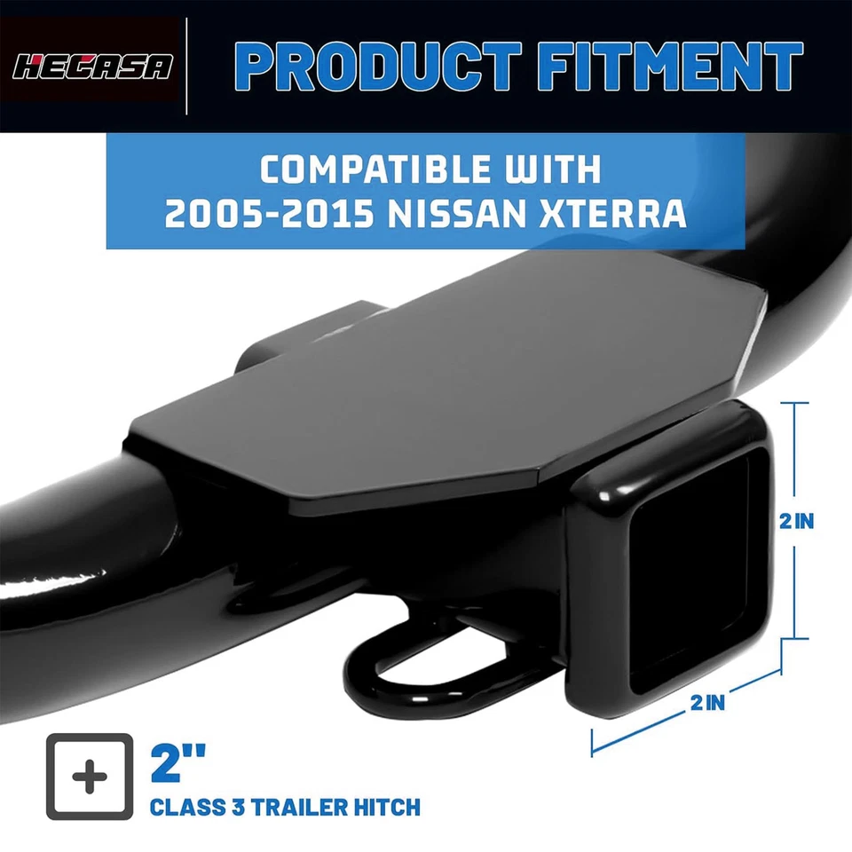 For Nissan Xterra 2005-2015 Rear Bumper Towing Class 3 Trailer Hitch Receiver Foto 2 de 4
