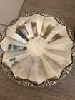 Vintage 800 Silver Pedestal Bowl Candy Nut Dish Scalloped Ornate Footed — photo 3