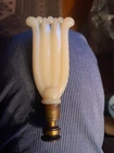 Vintage 1940s ALADDIN Precision Opalescent Milk Glass Lamp Finial Cream 4"