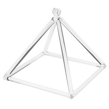 Quartz Crystal pyramid Frosted  Sacral  Meditation Set 6''