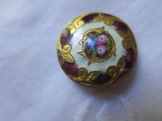 Ancien BOUTON EMAILLE et DORE EUGENE MARQUIS PARIS fin XIXème