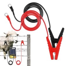 2Pcs Electric Fence Connectors 3Ft Durable Fence Wire With Alligator Clips