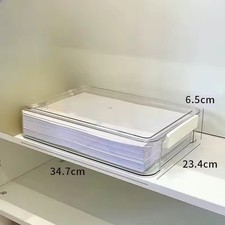 Clear Acrylic A4 Document Box: Dustproof Desktop File Card Organizer