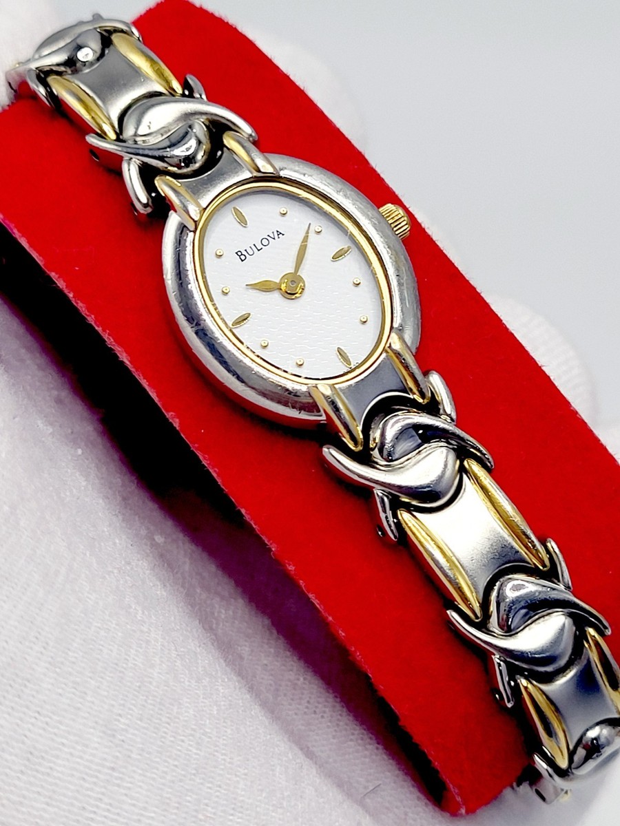 BULOVA レディース腕時計　【ジャンク】 Works [N. MINT] 2000 Bulova 18mm Vintage Textured Dial Two Tone
