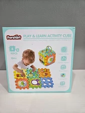 Forstart 6-in-1 Activity Play and Learn Cube - animal sounds, mirror, shapes NEW