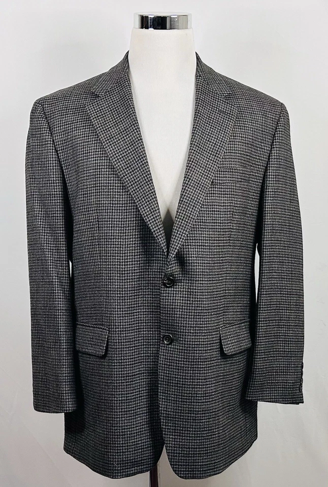 LRL Ralph Lauren 44R Sport пальто шерсти серый гончая две кнопки с подкладкой вентилируемый - Изображение 2 из 4