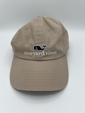 NWOT Adult Size Vineyard Vines Cap Whale Logo Tan 100 Cotton