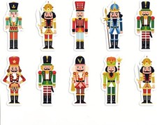 40 pieces 1.2 Inch Nutcracker Christmas Decorate DIY Stickers Envelope Seals