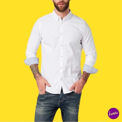 TOM TAILOR Herren Slim Fit Baumwollhemd 1008320, Baumwolle, Weiß, UK XL | EU 54